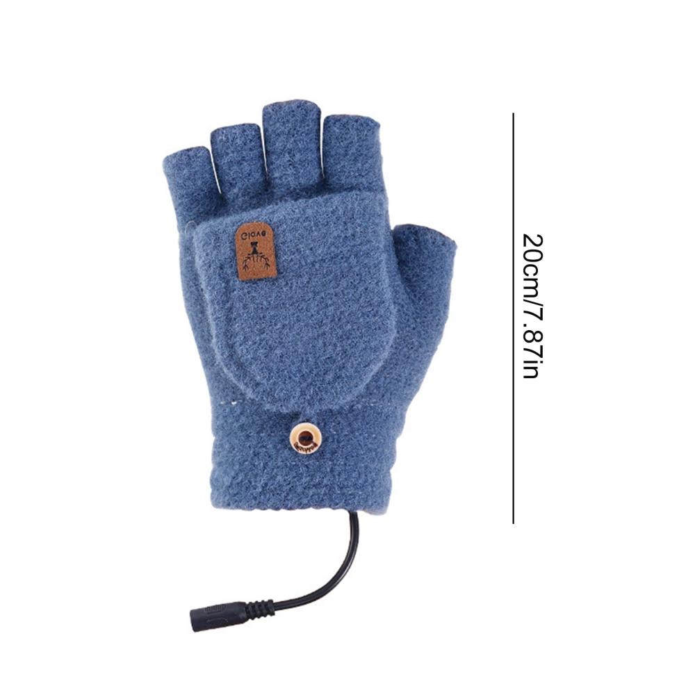 Beheizte Halbfinger-Laptophandschuhe / -fäustlinge aus Kaschmir für den Winter atmungsaktive Laptop-Fäustlinge mit halben Fingern & volle Winterhandschuhe