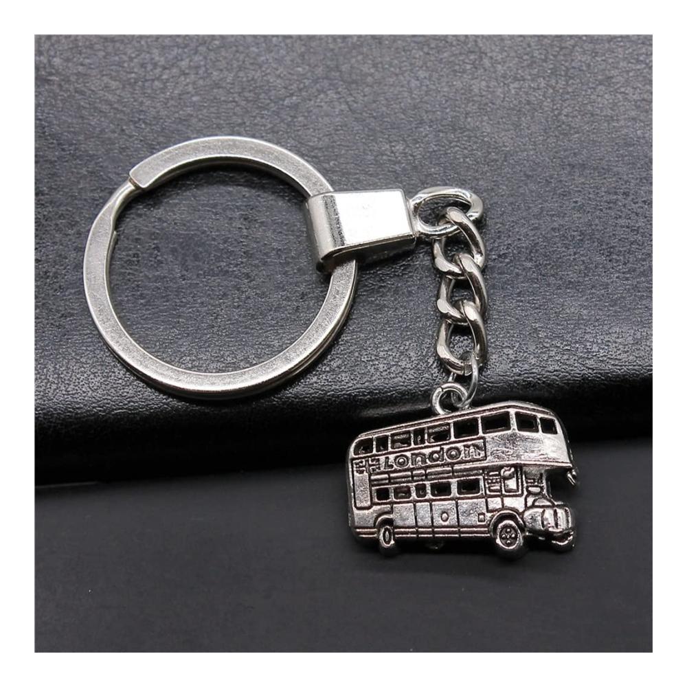 Attraktiver Damen Schlüsselanhänger mit London-Bus-Anhänger – Stilvoller Begleiter für Rucksäcke – Souvenir-Geschenk in lebendiger Farbe – Kompakte Größe (25 x 20 mm