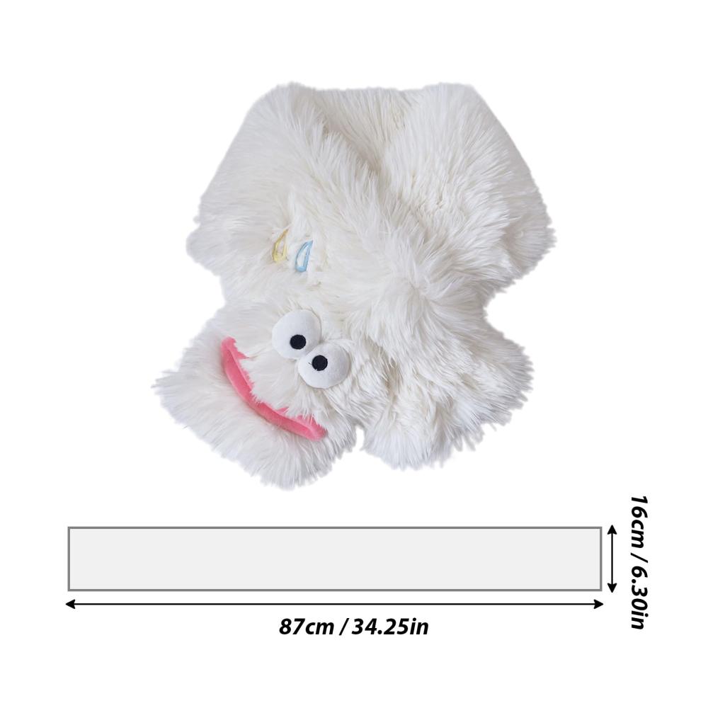 Luxuriöse Halstücher für Damen Kuscheliges Kunstpelz-Kragen-Halstuch mit Thermoisolierung wasserdichtem Front-Wrap und stilvollem Strickponcho für Wintermode