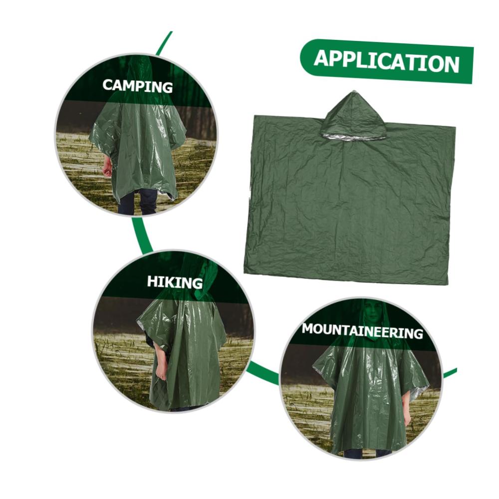 5tlg. Notfall-Regenmantel-Set｜Ultimativer Schutz vor unvorhersehbaren Niederschlägen｜Unisex Regenmäntel für Ausflüge Camping & mehr｜Einfach tragbar & unentbehrlich für jeden Notfall