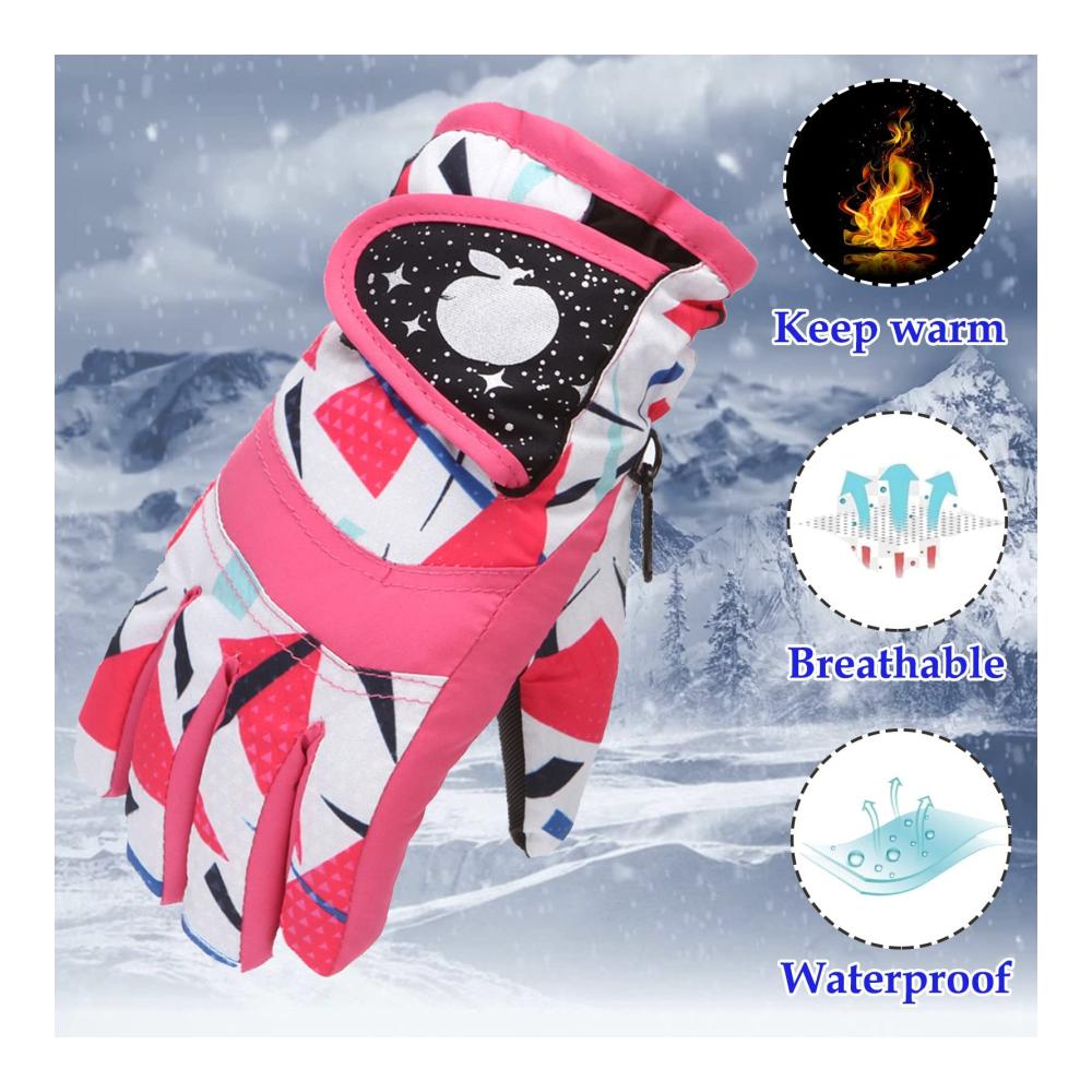 Behagliche Winterhandschuhe für Kinder | Winddicht & warm | Ideal zum Skifahren Snowboarden & Outdoor-Spaß | M/L Größe | Verschiedene Stile