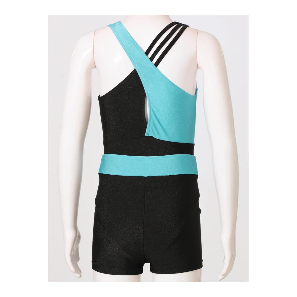 Exquisite Glitzer Leotards für junge Tänzerinnen Ballett Trikot mit Strassverzierung ärmellos mit kurzer Hose für Wettkämpfe und Ballett. Jetzt sichern