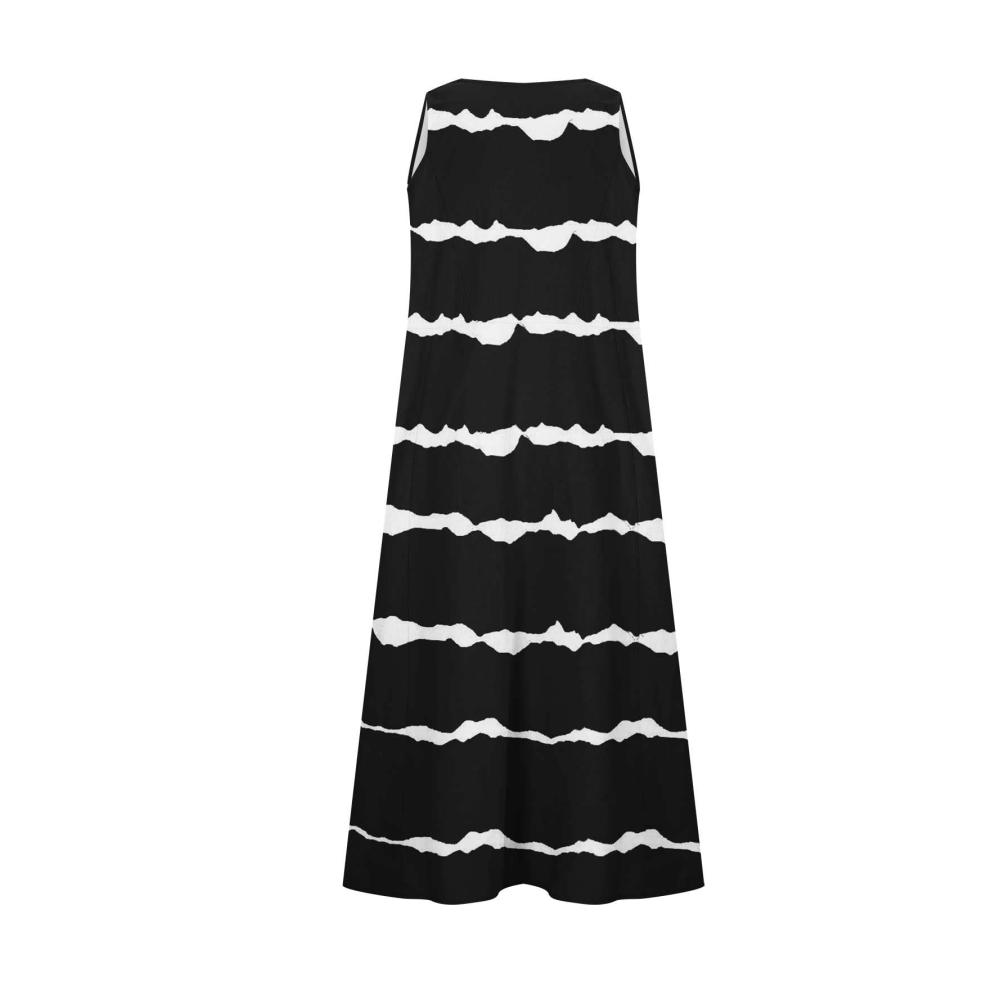 Elegante Abendkleider für besondere Anlässe Sommerliche gemusterte Leinenkleider mit schmeichelhafter A-Linien-Silhouette