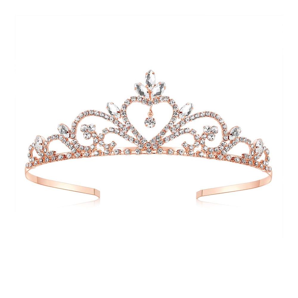 Exquisite Diadem-Krone für majestätische Hochzeiten - Roségoldglanz und Prinzessinnen-Charme verschmelzen zu zeitloser Eleganz! Sichern Sie sich jetzt Ihr königliches Accessoire