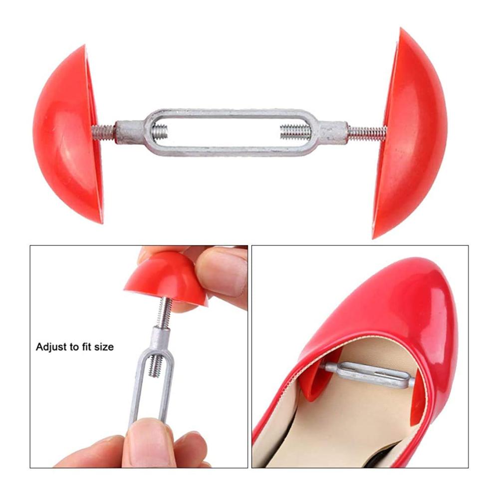 Maximale Passform und Komfort Damen Peep-Toe-Absatz Schuhspanner Set in Rot - Weitenverlängerbar und verstellbar für perfekte Pflege und Formgebung