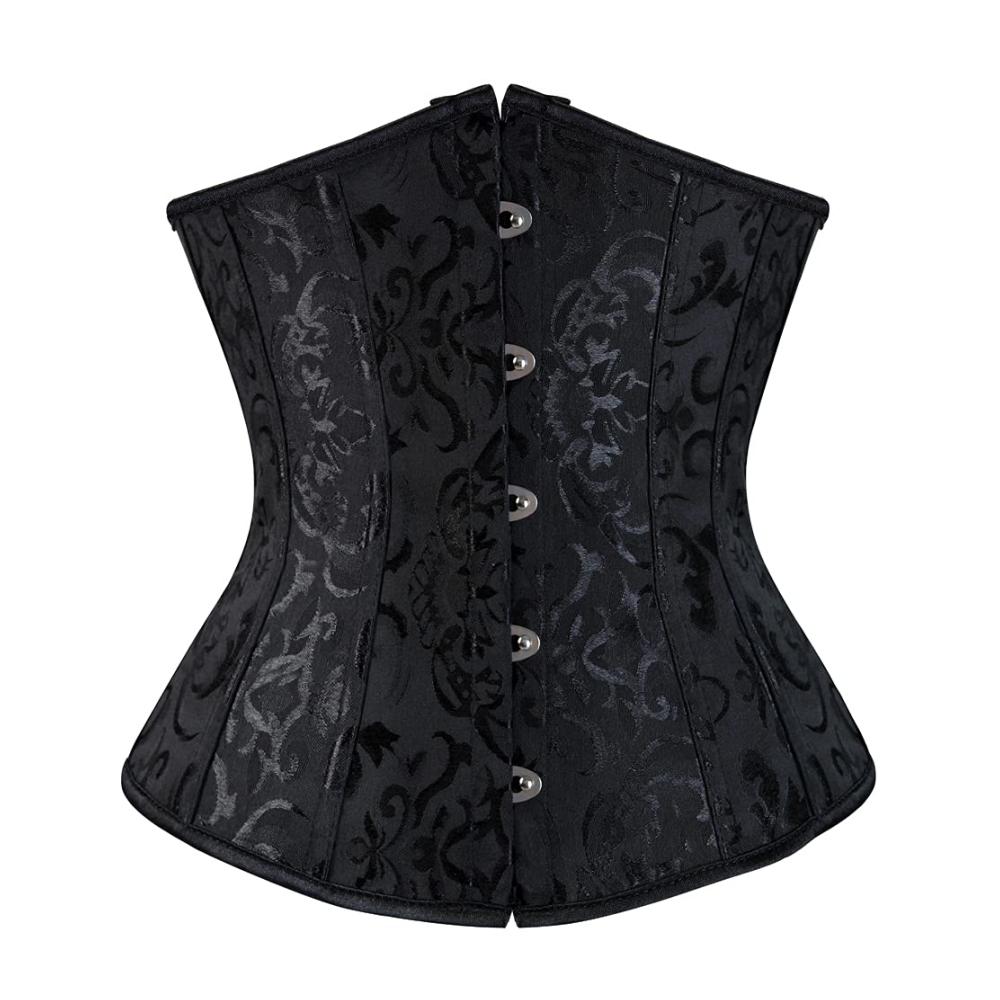 Tauche ein in Vintage-Chic Steampunk Corsage & Bustier Set mit Tüllrock und Piratenbluse. Exquisites Jacquard-Korsett-Kostüm für stilvolle Abenteuerinnen