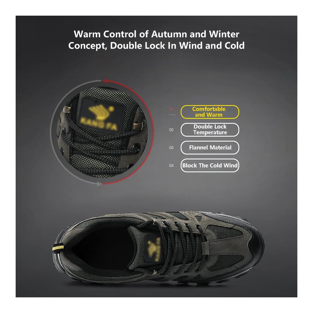 Ultimative wasserdichte Herren-Trekking- & Wanderschuhe | Leicht & strapazierfähig | Ideal für Outdoor-Abenteuer | Schwarz Größe 48