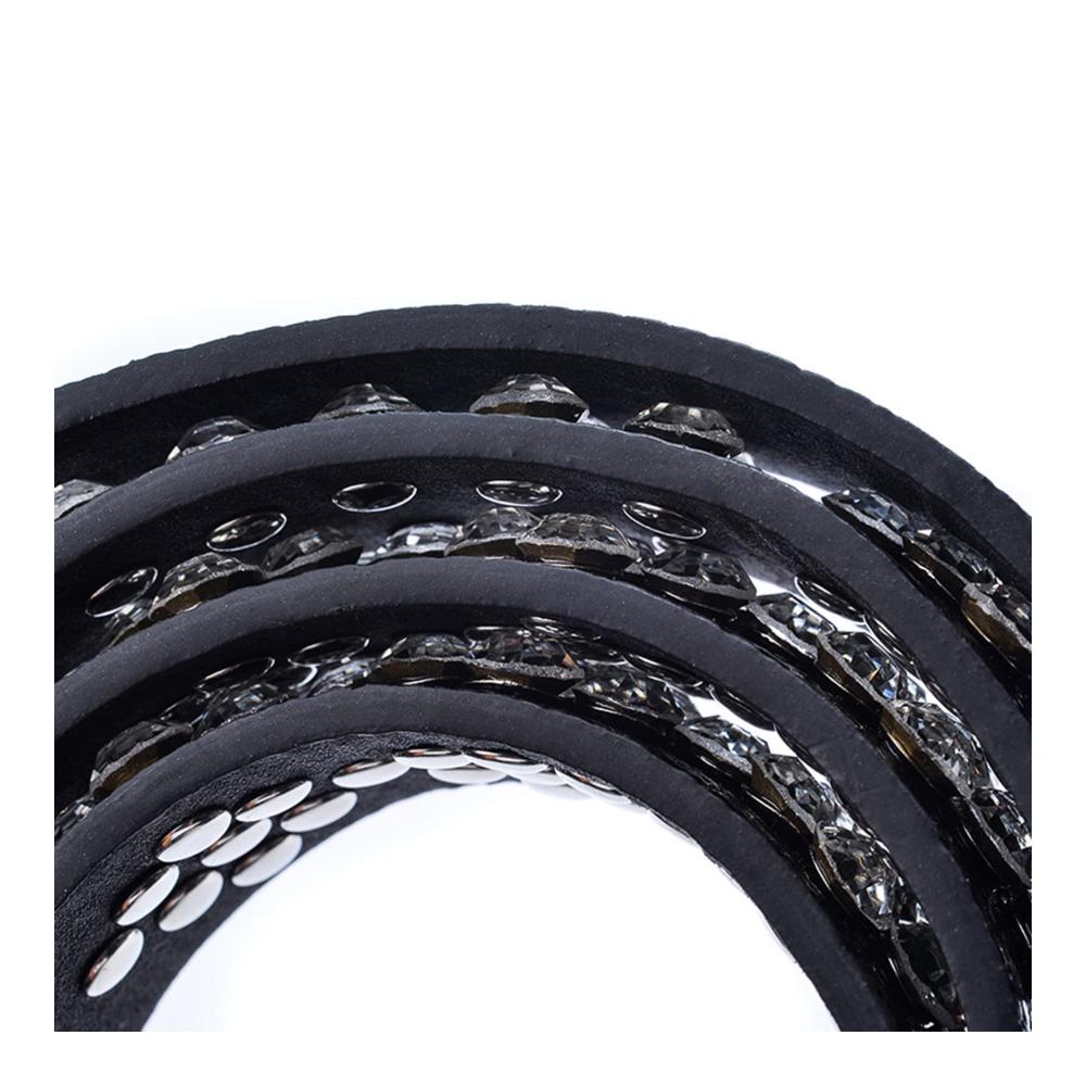 Einzigartiger Frauen Bling Strass Western Cowgirl Gürtel Stilvoller 35 mm breiter Taillengürtel mit glänzender Schnalle und künstlichen Diamanten perfekt für Jeanskleider