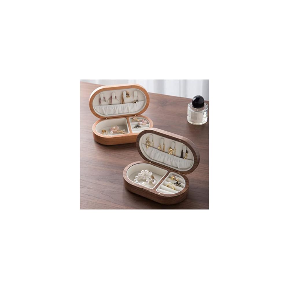 Brillant organisiert Holz-Schmuckkästchen & Organizer für Damen - Tragbares Reiseetui mit stilvoller Schmuckschatulle - Aufbewahrungsbox in A-Größe (196 x 66 x 5 cm
