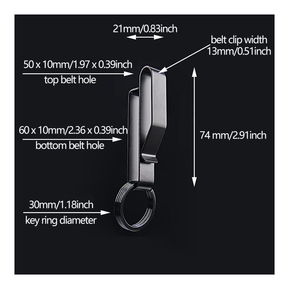 Stilvoller Herren-Schlüsselhalter aus Edelstahl | Metall-Schlüsselclip mit Schnellverschluss | Robuster Autoschlüssel-Organizer | Perfektes Geschenk für Männer
