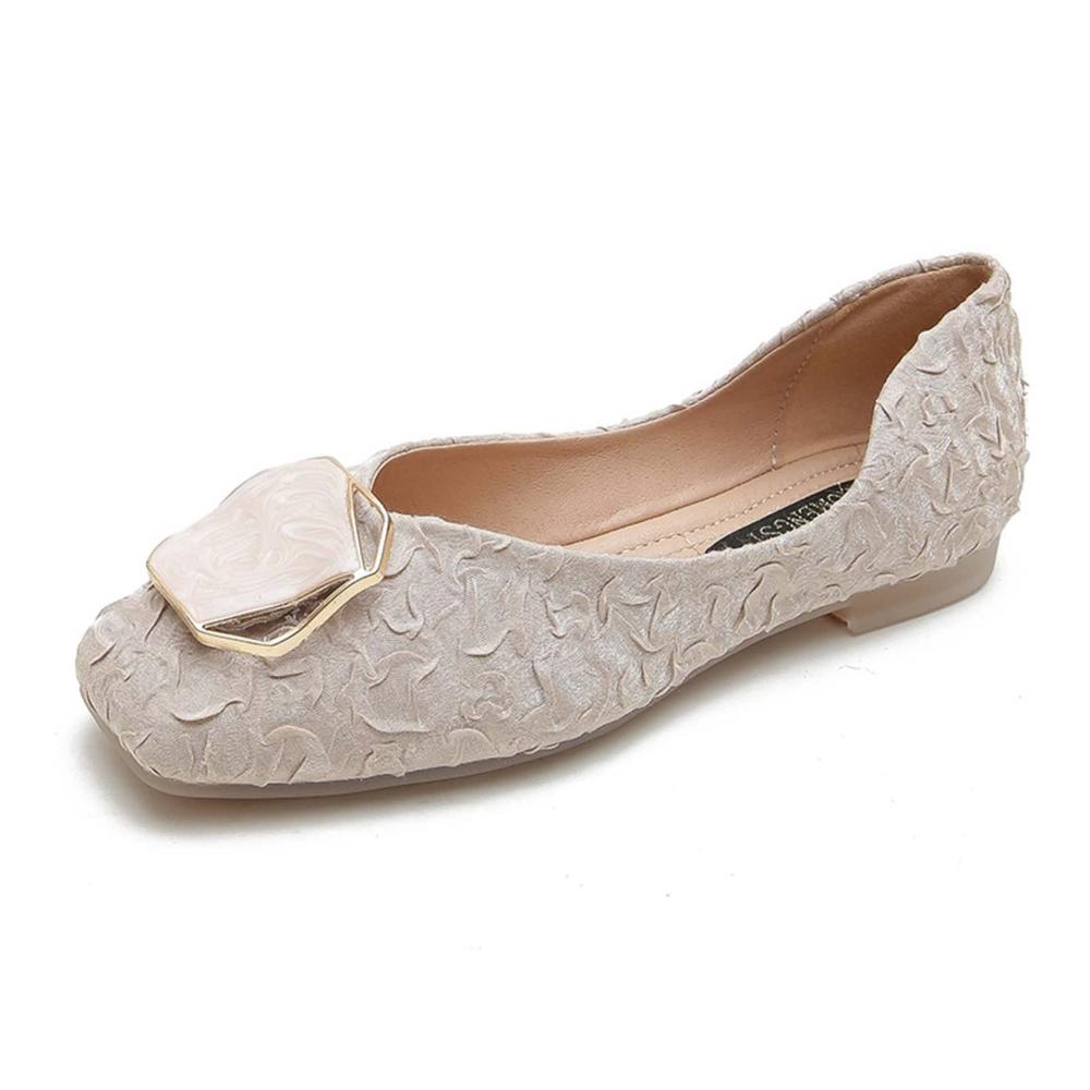 Erstaunliche Ballerinas Quadratische Zehen weiche Sohle mühelos und stilvoll! Damen Kleid Schuhe für Ballett und Spaziergänge einfach reinschlüpfen