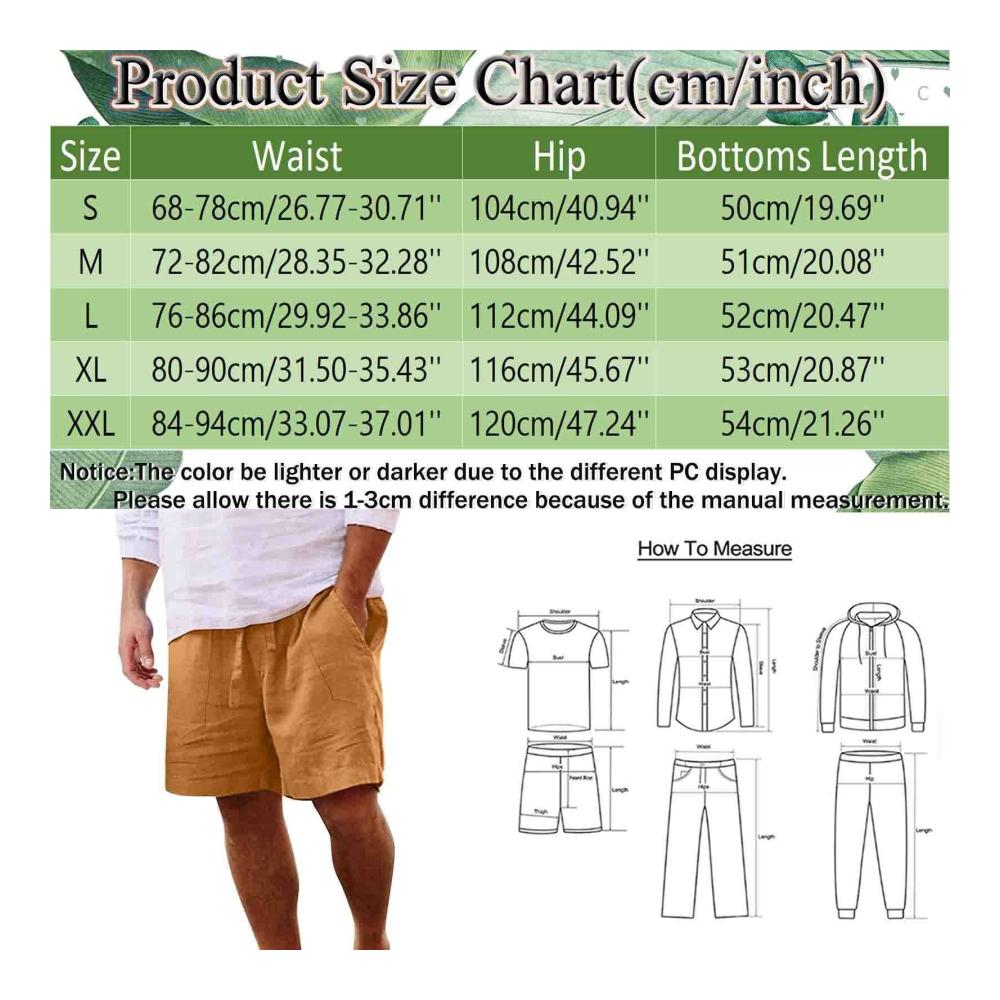 Herrenshorts Kurz Atmungsaktive Baumwolle Leichte Kurze Wanderhose Handwerkershorts Cargohose Laufshorts für Urlaub Strand Arbeit Alltag Freizeit
