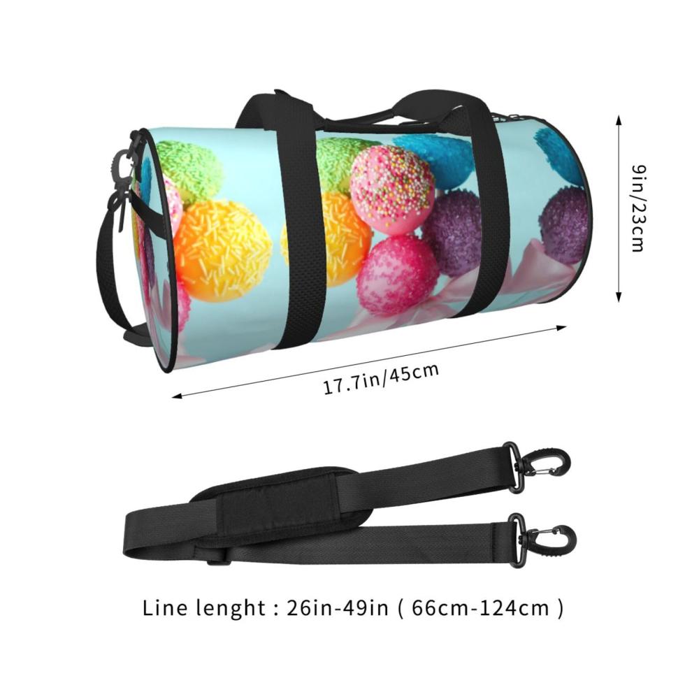 Entdecke den süßen Reisebegleiter Wasserdichte Reisetasche mit Candy-Print perfekte Wochenend- und Handgepäcktasche für Damen und Herren