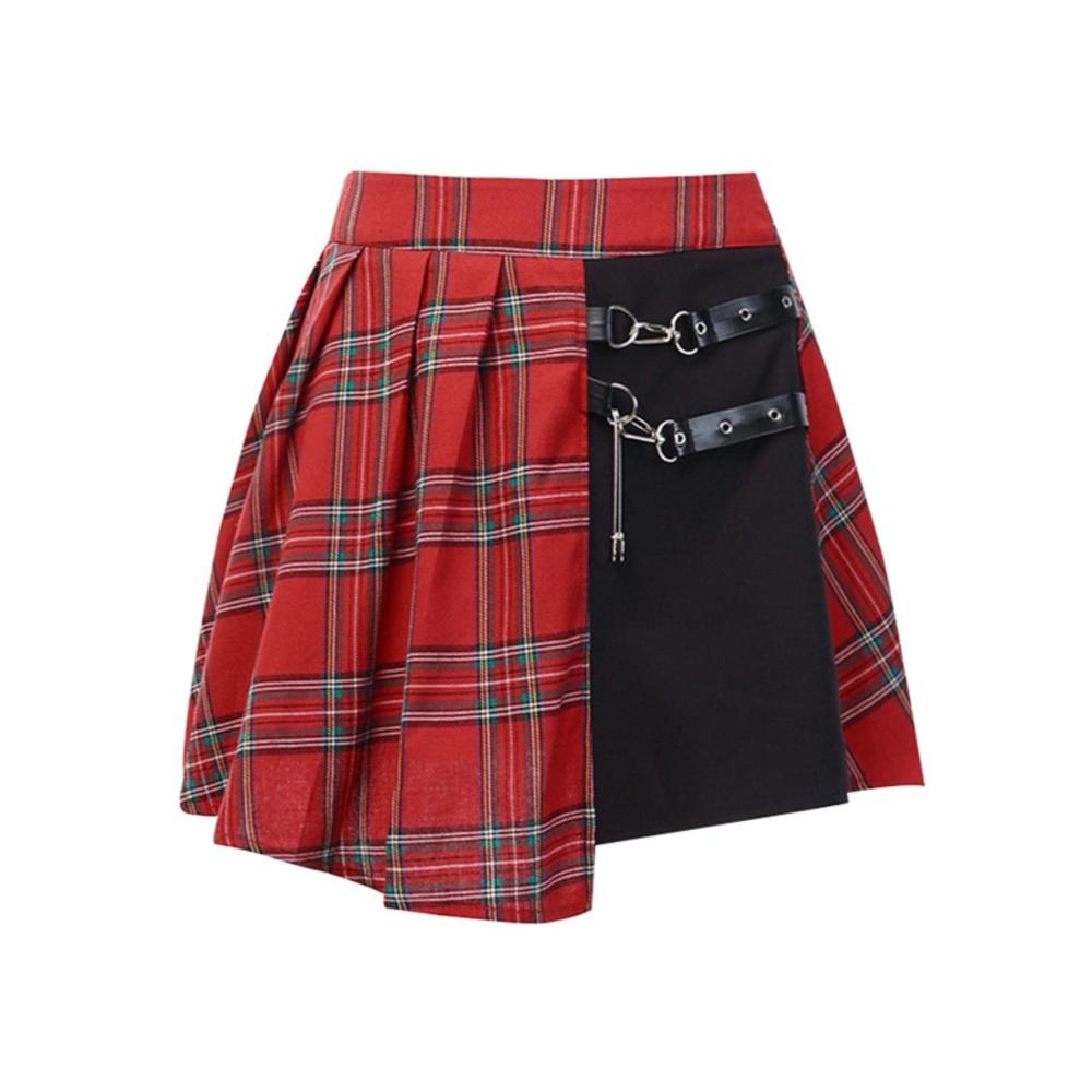 Entzückender japanischer Kawaii Faltenrock Kariert Retro-Mini hohe Taille! Perfekt für den College-Stil Harajuku-Liebhaber und E-Sport-Enthusiasten. Ein Muss für weibliche Streetwear