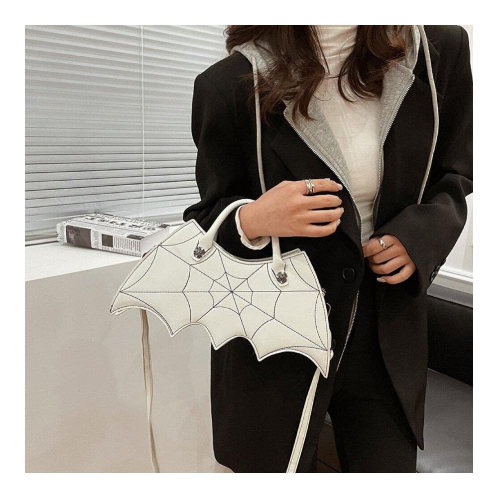 Entdecken Sie stilvolle Rucksackhandtaschen für Damen - Lpitoy Fledermausflügel Umhängetasche mit Halloween-Design perfekt für Mädchen