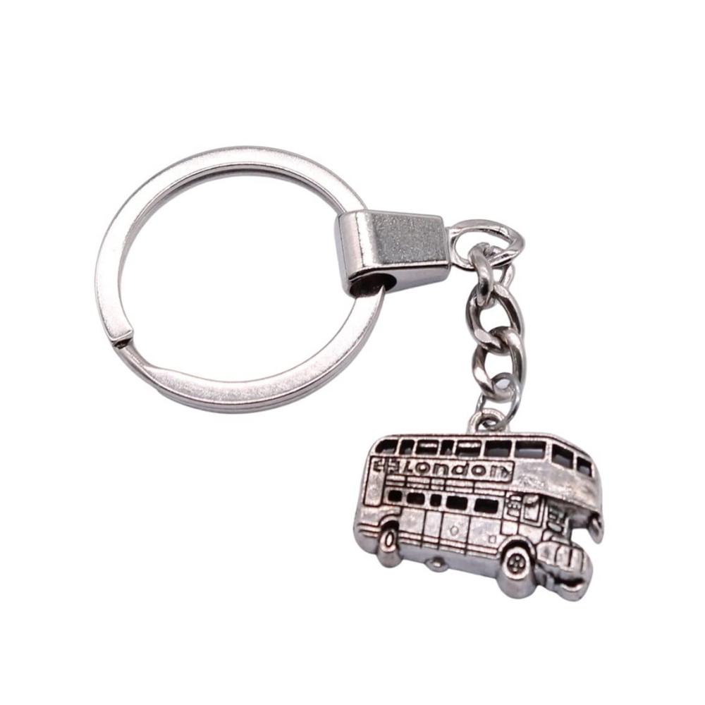 Attraktiver Damen Schlüsselanhänger mit London-Bus-Anhänger – Stilvoller Begleiter für Rucksäcke – Souvenir-Geschenk in lebendiger Farbe – Kompakte Größe (25 x 20 mm