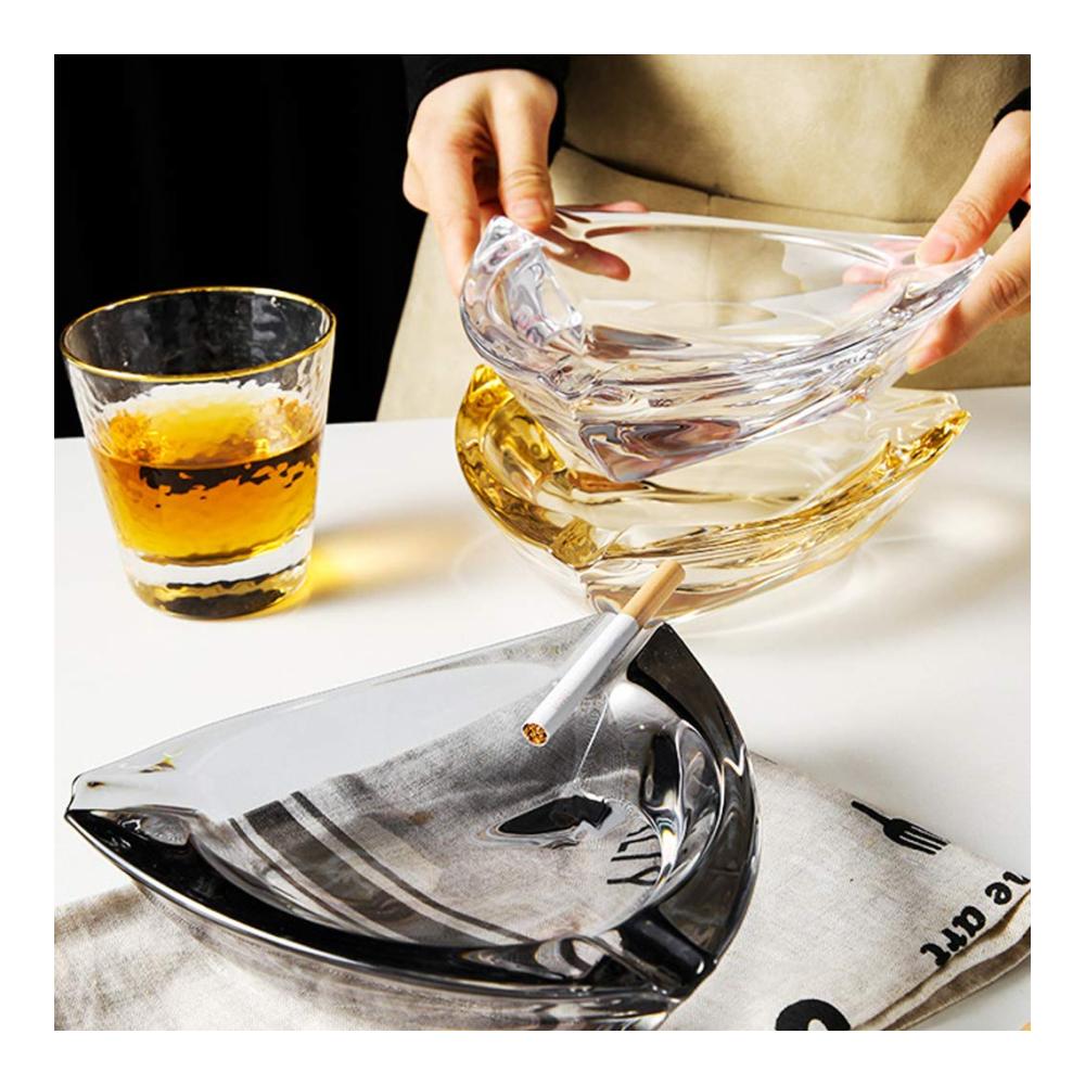 Einzigartiger Taschenaschenbecher Kristallglas für stilvolles Rauchen unterwegs! Perfekt für Zigarren & Zigaretten. Tragbarer Luxus für Ihren Lifestyle
