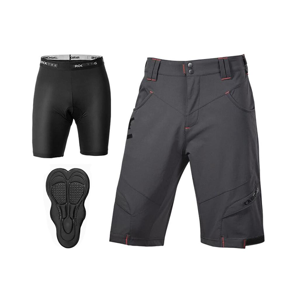Kurze Hosen für Radler Herren MTB Hose mit Sitzpolster für Outdoor-Sport. Schnelltrocknend atmungsaktiv und perfekt fürs Mountainbiken! (Farbe C Größe A(S