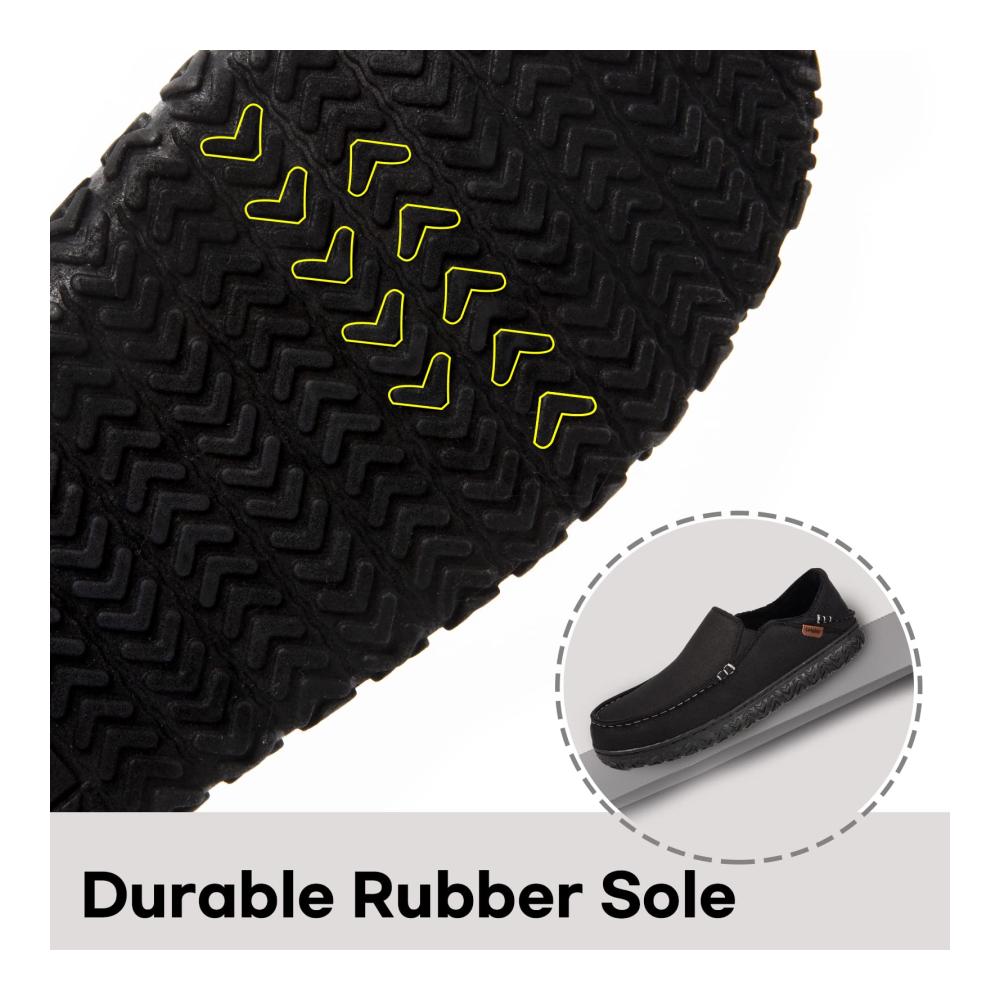 Erleben Sie ultimativen Komfort Herren Microsuede Mokassin Hausschuhe mit rutschfester Gummisohle und Memory Foam für unvergleichliche Gemütlichkeit. Jetzt mit verstellbaren elastischen Gores