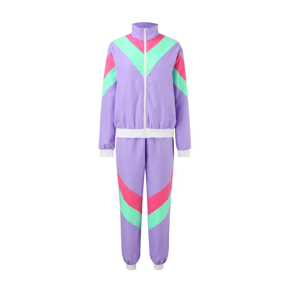 Sportswear Retro-Jogginganzüge im 80er-90er-Jahre-Stil Klassisches Karnevalskostüm für Herren und Damen