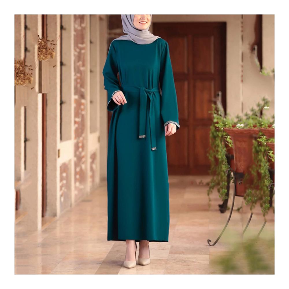 Elegantes Muslimisches Langarm Abaya Set für Damen Modische Islamische Kleidung & Gebetskleid in Einem – Perfekt für Freizeit und Glaubensmomente