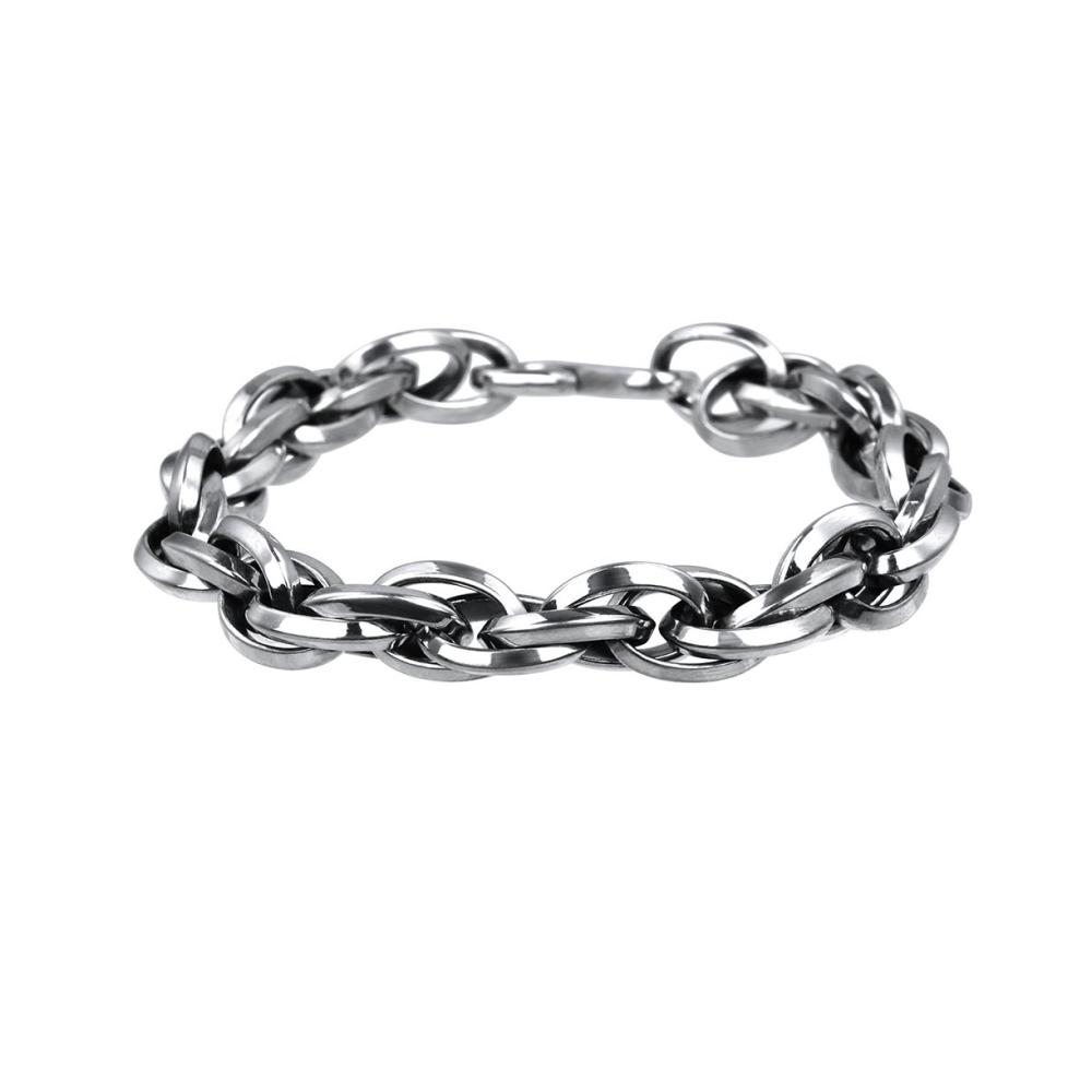Attraktive Herren Armbänder Elegante Curb Link Kette aus .925 Sterling Silber – Rock & Ride Style | Original MEHRWEG