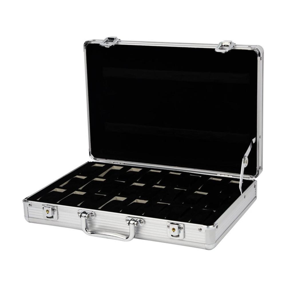 Brillante Organisation für Uhrenliebhaber 24-Fach Uhrenbox mit Reise- und Aufbewahrungsfunktionen - Perfekter Schutz und Stil für Ihre Uhrenkollektion