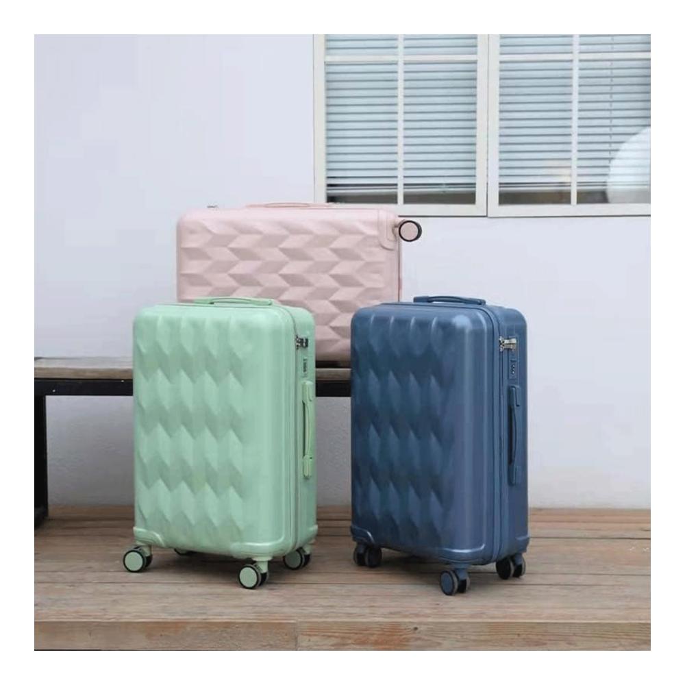 Premium Handgepäck-Koffer Großes Fassungsvermögen Langlebig & Tragbar mit Rollen und Zahlenschloss - Blau. Perfekt für jede Reise