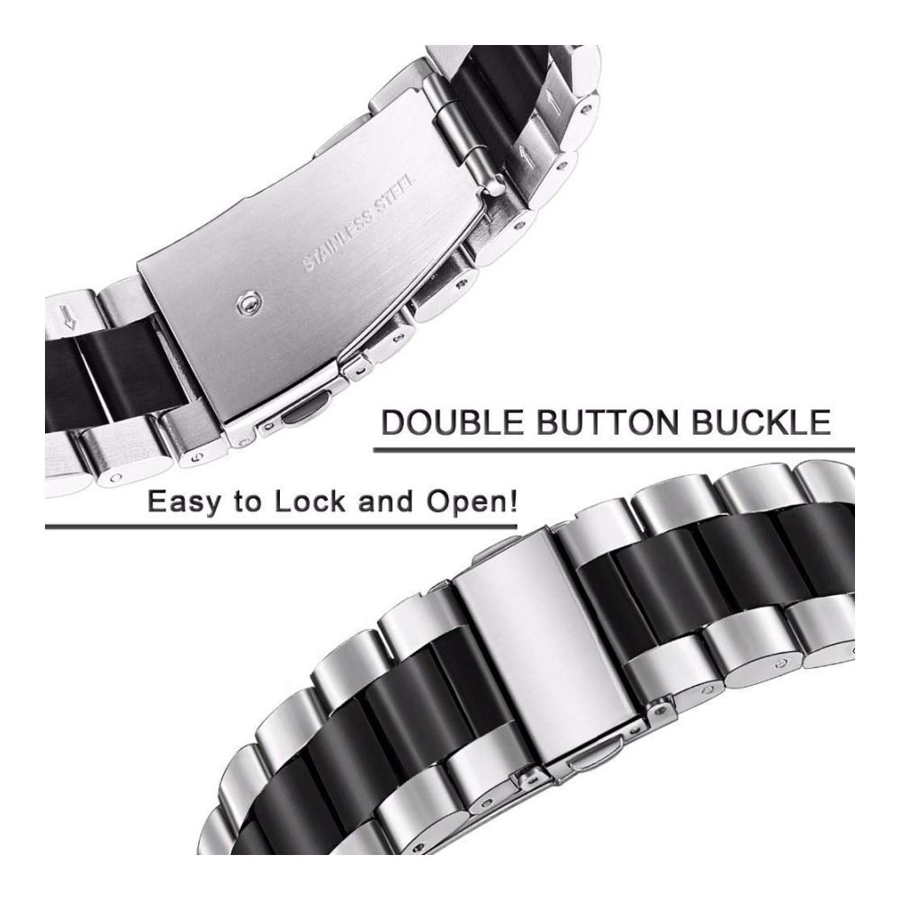 Entdecke das einzigartige Edelstahl Uhrenarmband-Set für Herren mit Werkzeugen in Schwarz - Ein Must-Have für stilbewusste Uhrenliebhaber