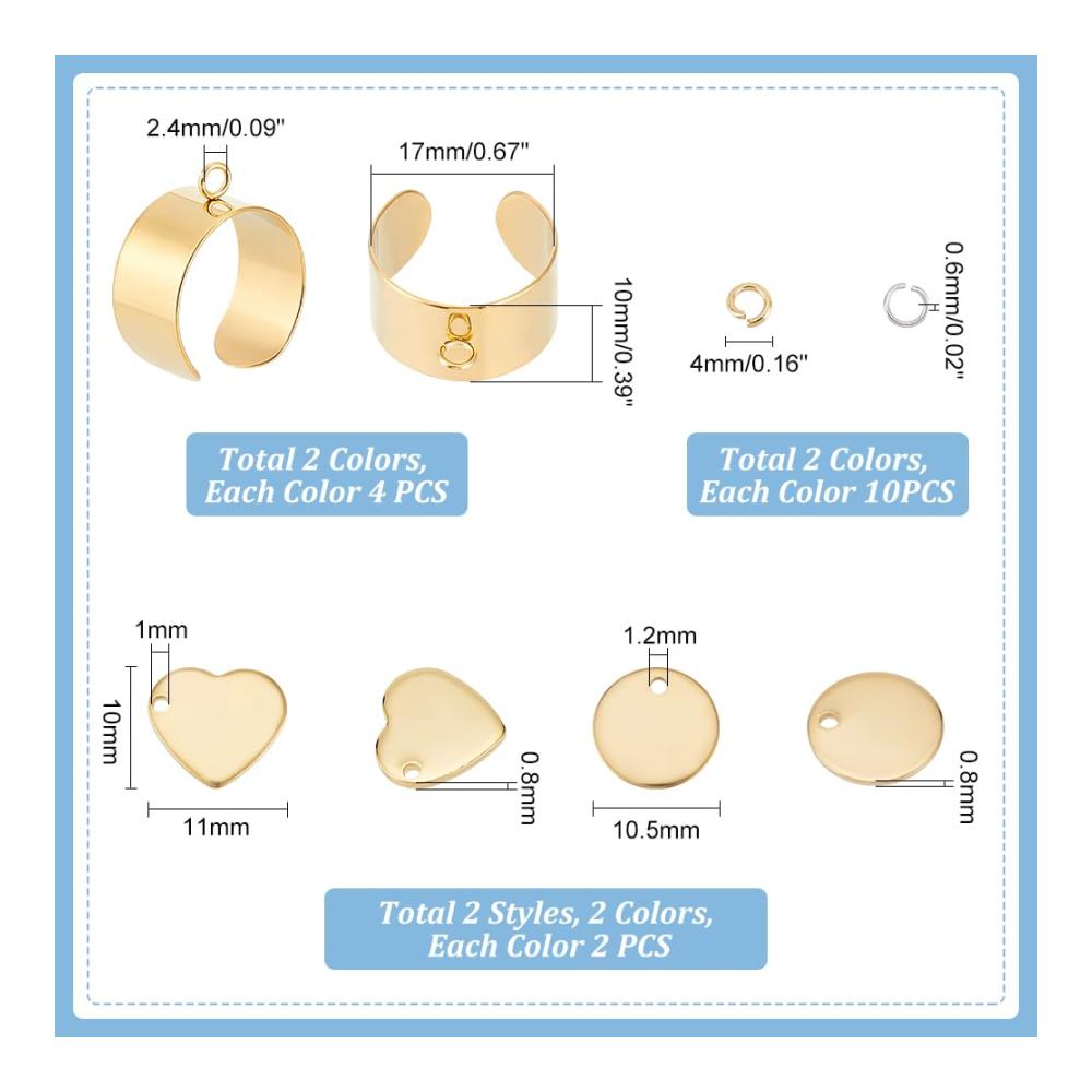 Entzückender Edelstahl Damenring Verstellbarer Fingerring mit Hundepfoten-Anhänger. Ideale Basis für DIY-Ringschmuck! Gönnen Sie sich heute stilvolle Ringe