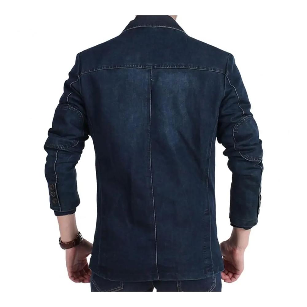 Herren Denim-Jacket Blazer Freizeit Blazer Jacke Sakko Business Style Premium Qualität Casual