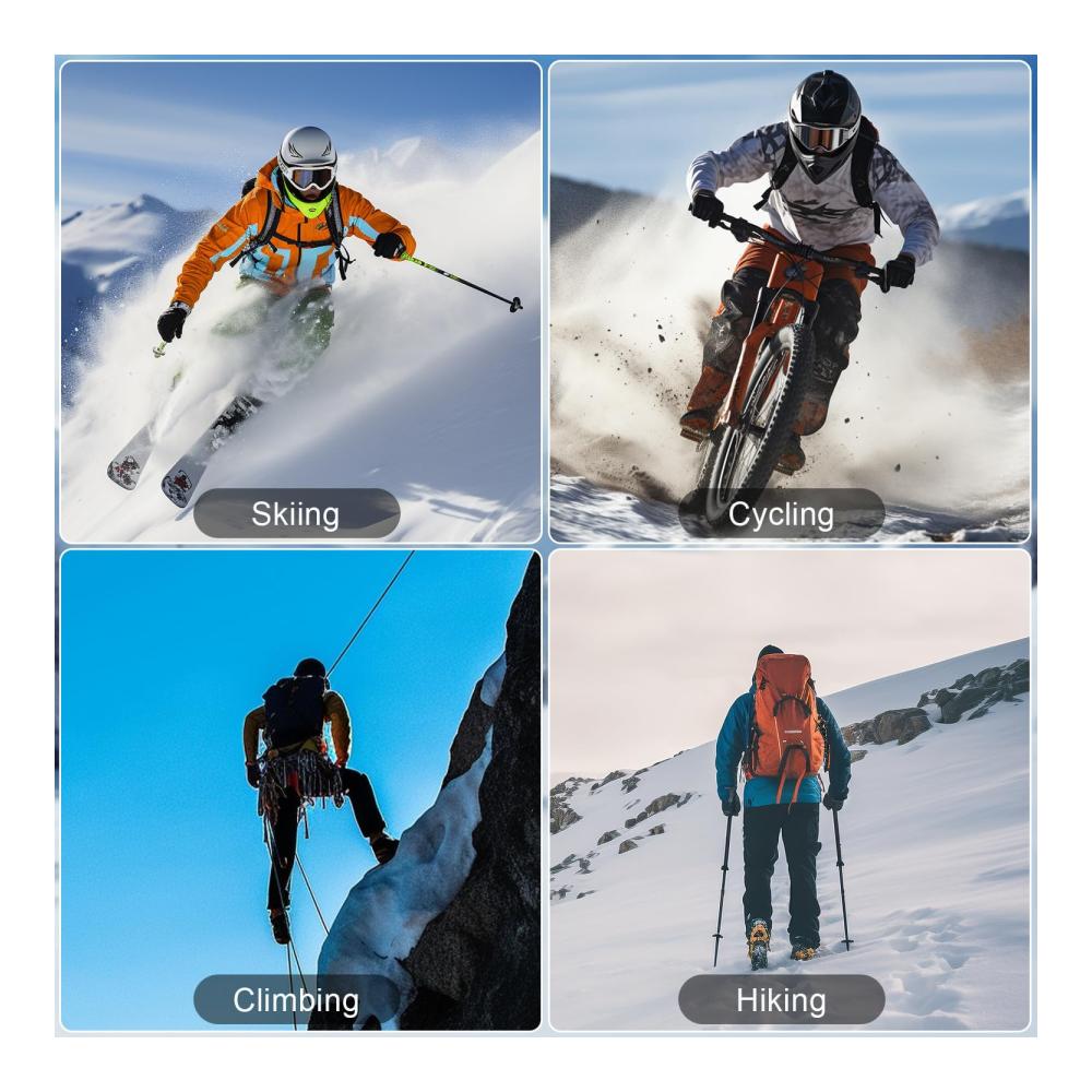 Ultimative Winterausrüstung 2 Stück Sturmhauben + 1 Skibrille! Perfekte Kombination für Outdoor-Sportarten wie Skifahren Radfahren & Motorradfahren. Sichern Sie sich jetzt
