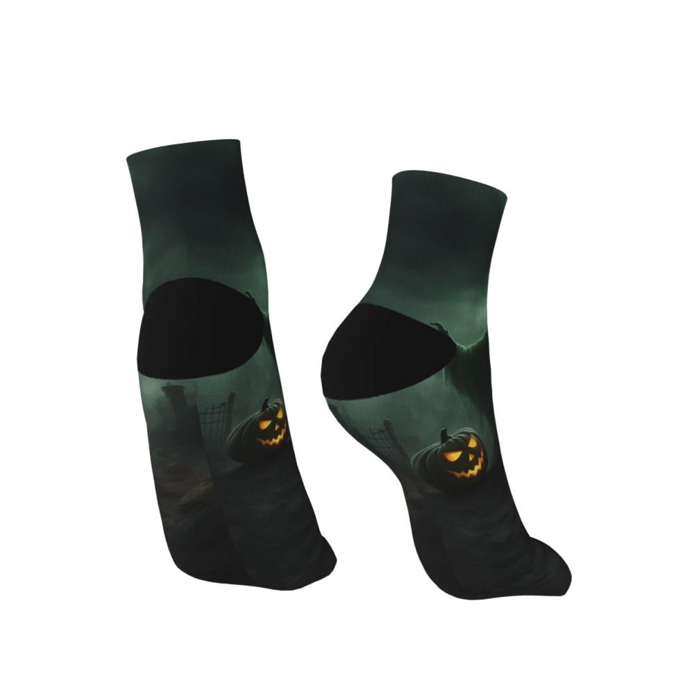 Herbst Socken Knöchelsocken Halloween Horror Kürbis Geister Halloweensocken Damen Trendy College Outdoor Bequem Casual One Size
