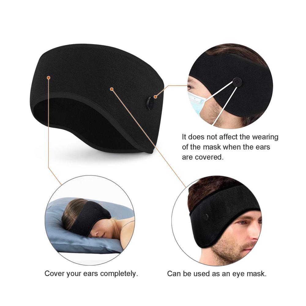 Sport-Stirnbänder 3er-Pack Warm Fleece Stirnbänder mit Knopf für Damen und Herren - Perfekte Winddichte Ohrenwärmer zum Skifahren Joggen Fahrradfahren und Motorradfahren