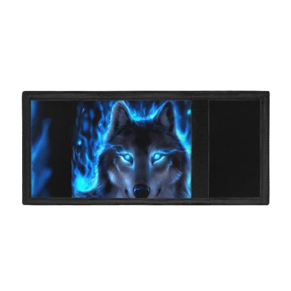 Entdecken Sie den Blauen Wolf Leichte Geldbörse für Jungen mit Kartenfach und Münztaschen - Ideal für Teenager und Kleinkinder