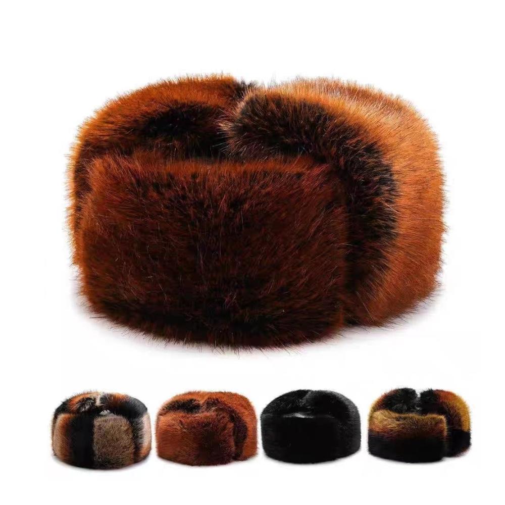 Klassische Winter-Fliegermütze für Männer und Frauen mit Thermomaterial | Warm gefütterte russische Trappermütze für Winteraktivitäten & Jagd
