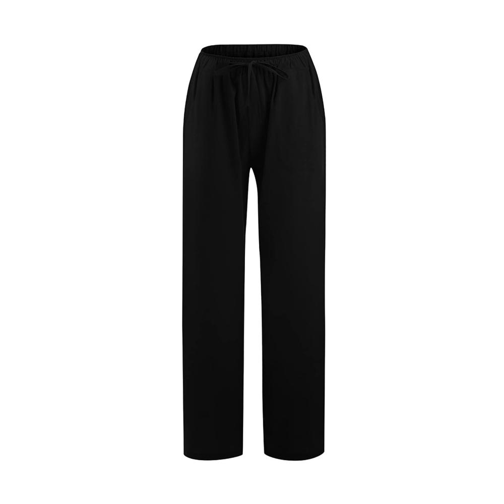 Entdecke den ultimativen Sommer-Look Damen Leinenhose mit elastischem Bund für entspannten Style! Taschen Loose Fit & Hippie-Vibes. Jetzt zugreifen