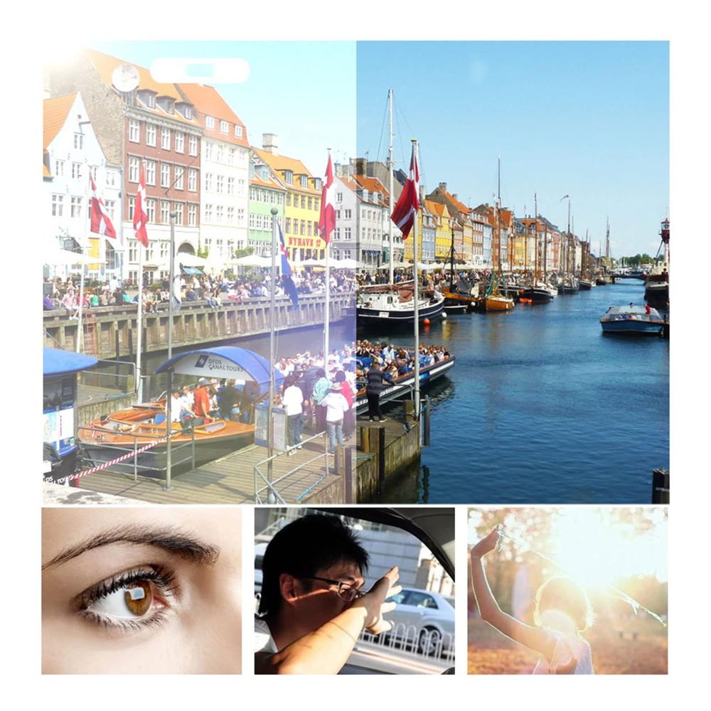 Entdecke den Stil Randlose zweifarbige Sonnenbrille mit polygonalen Kanten für Damen - Einzigartiger Farbverlauf für ultimativen Sonnenschutz