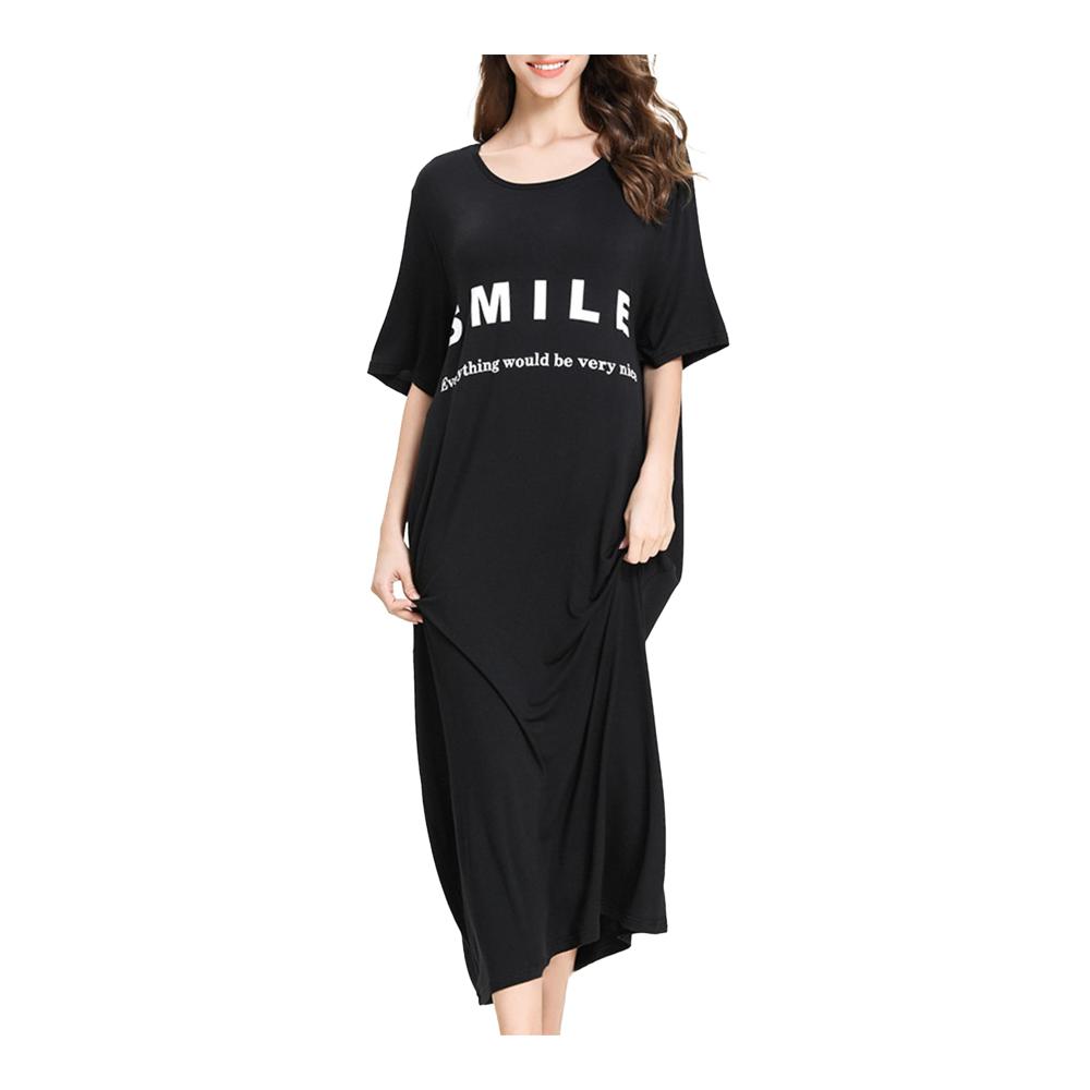 Entspannter Komfort Damen Nachthemd mit Halbarm und Pullover-Design Loungewear in Größen M-XXL - Perfekt für erholsame Nächte