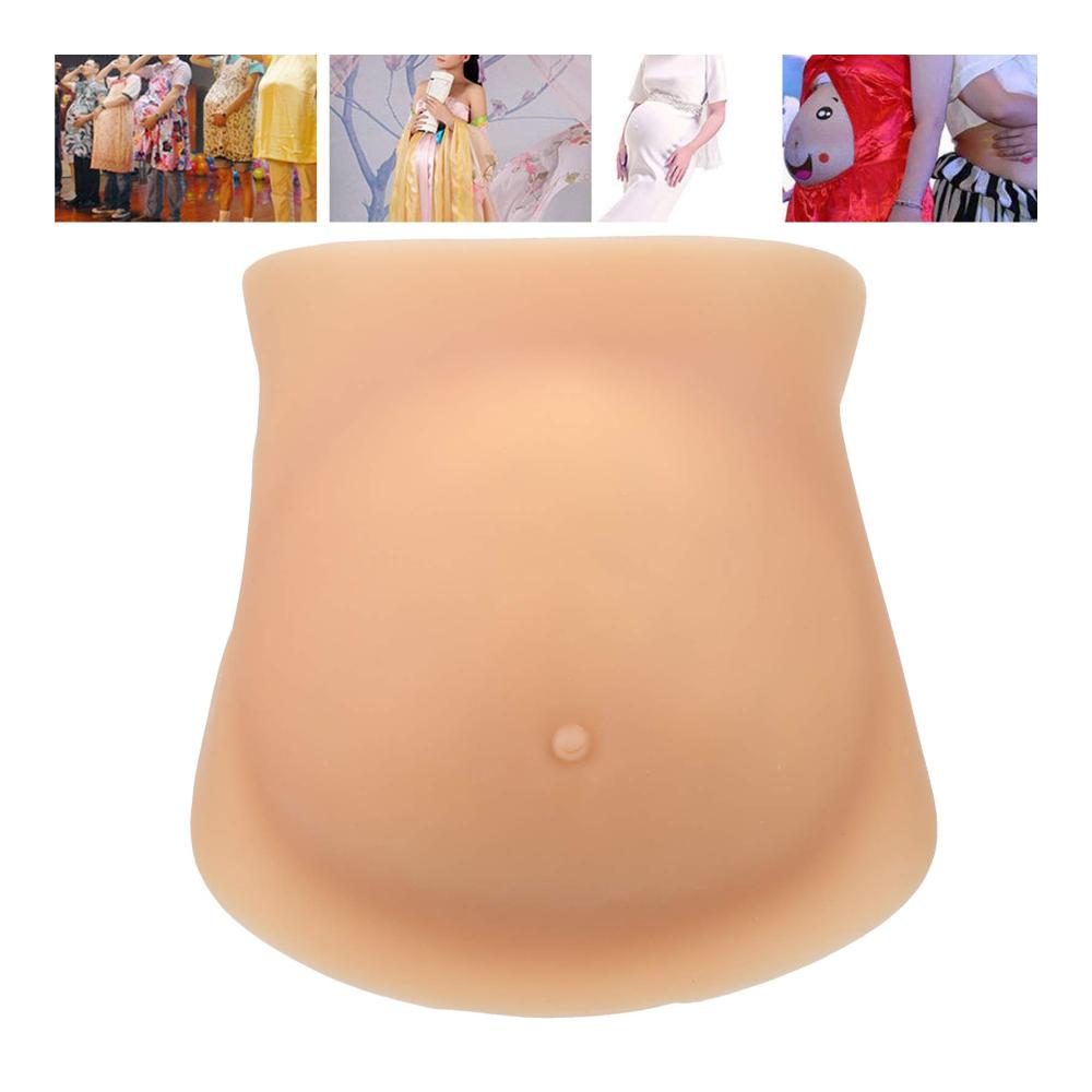 Künstlicher Babybauch aus Silikon & Seide - Perfekte Schwangerschaftsillusion für Fotoshootings & Performances - Hochwertige Umstandsmode in M