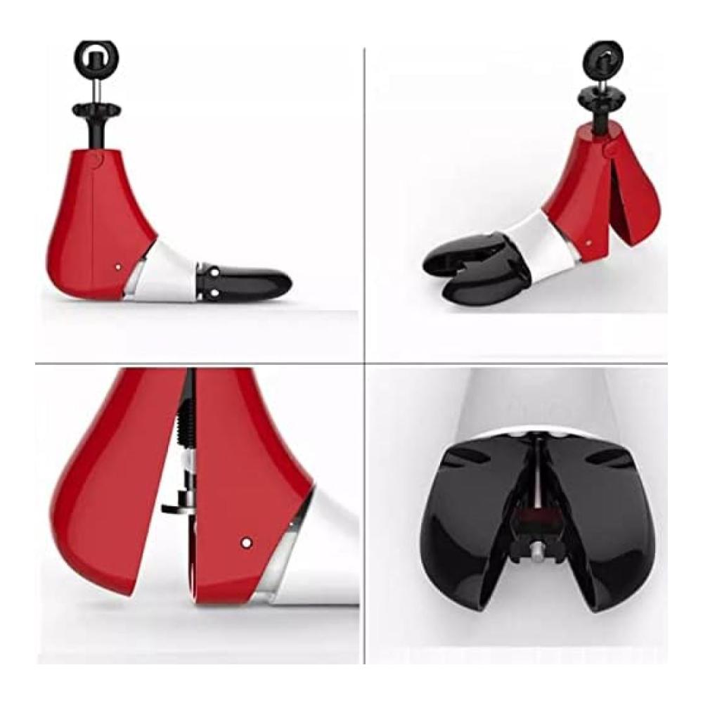 Hochwertiger verstellbarer Schuhspanner für Damen und Herren | Stiefelformer für Größe 43-46 | Optimale Schuhpflege und Formbewahrung | Rot-Schwarz Design von Pleasant63