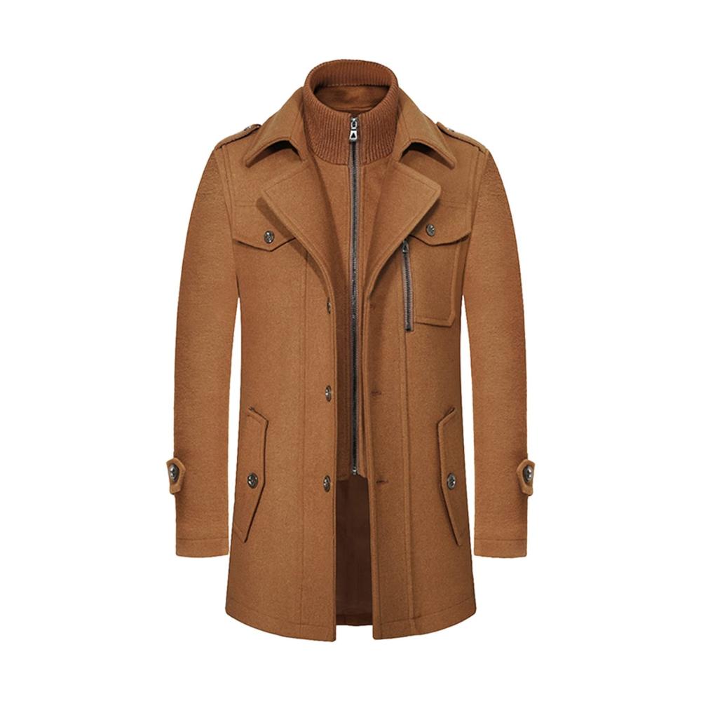 Einzigartiger Herren Wintermantel Slim Fit Zweiteiliger Mantel für Business & Freizeit mit integrierter Innenjacke für ultimative Wärme