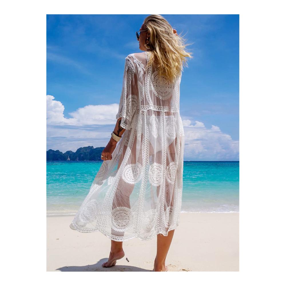 Entdecken Sie die ultimativen Pareos & Strandkleider Elegante Damen Strand Kimonos für einen stilvollen Sommer-Look mit Blumenmuster und Spitze. Jetzt zugreifen und den Strand erobern