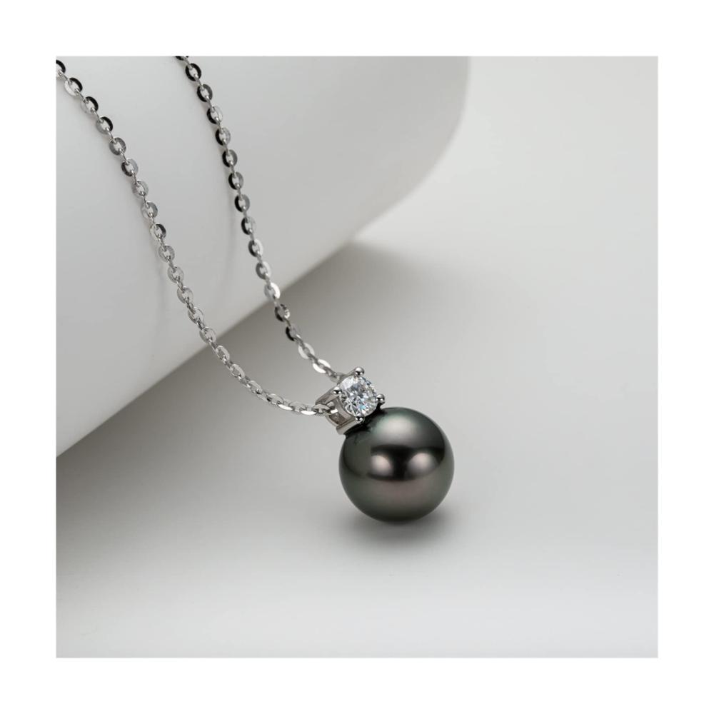 Entdecken Sie zeitlose Eleganz Schwarze Luxusperlenkette 9-10mm Natürliche Süßwasserperlen für unvergessliche Momente! Perfektes Hochzeits- oder Partygeschenk für Glück und Stil