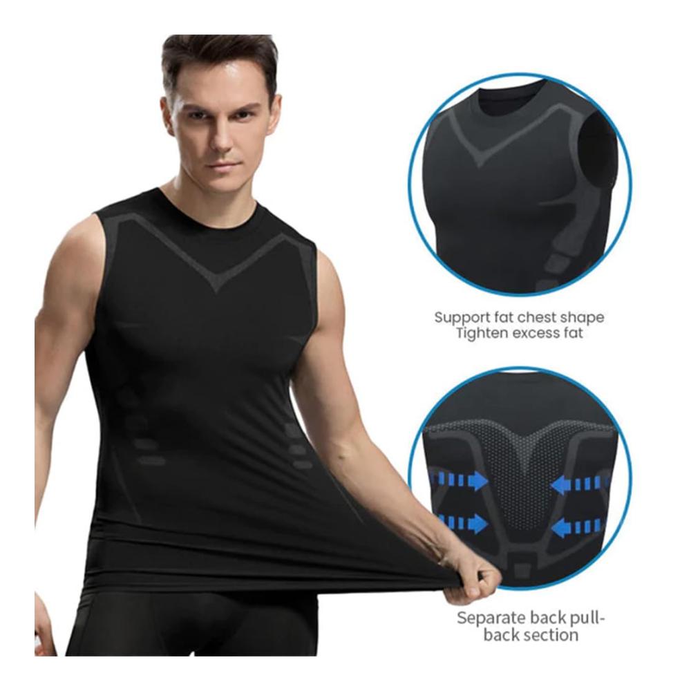 Shape-Oberteil für Herren Ionic Shaping Weste Kompressionsshirt für eine schlankere Silhouette