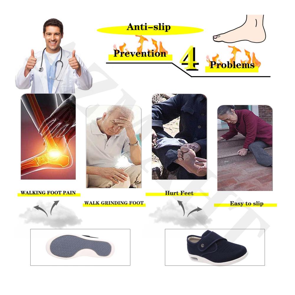 Gemütliche Hausschuhe für Damen und Herren - Atmungsaktiv bequem und extra breit! Perfekt für Diabetiker und alle die Komfort lieben. Schlupfschuhe mit Luftpolster für den Sommer