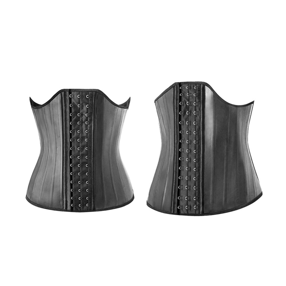Taillenformer Damen mit 25 Stahlknochen Bruststütze Latex-Korsett für Gewichtsverlust Taillengürtel mit Gummizug und Knochenverlängerung Sportunterwäsche