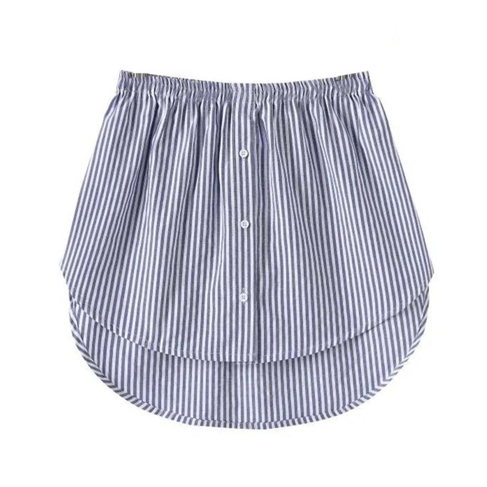 Damen Röcke Elegante Hemdverlängerungen Verstellbar & Geschichtet Hohe Taille Minirock Falsches Oberteil für Stilvolle Layering