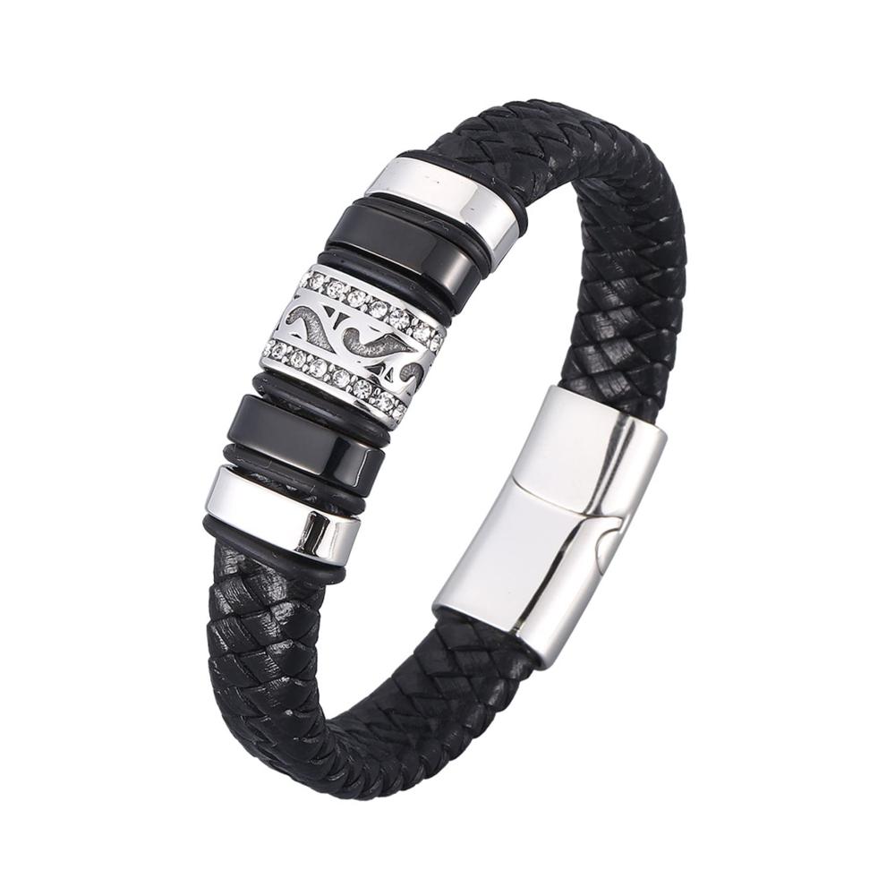 Edles Edelstahl-Armband mit Löwenkopf-Motiv | Magnetischer Verschluss | Perfektes Geschenk für Paare | Männerarmband | Symbol für Stärke und Mut