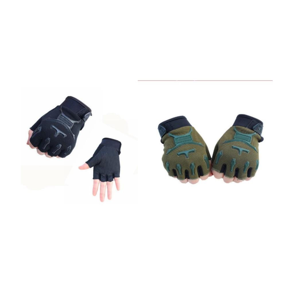 Kinder Hand Fahrradhandschuhe mit Halbfingern für Mädchen und Jungen Rutschfest Elastisch für Fahrrad / Laufrad / Kinderroller